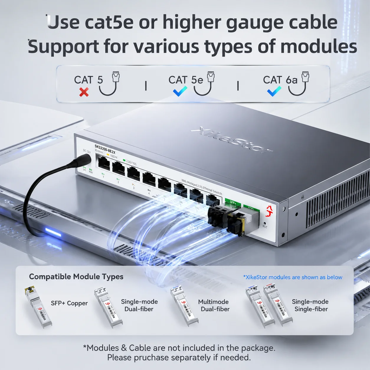 XikeStor SKS3200-8E2X 8-портов – обзор и цена Sfp+ 10G Managed Switch 8 Port